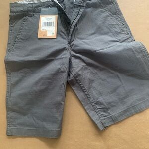 The North Face Gray Casual Shorts with Flat Front Design